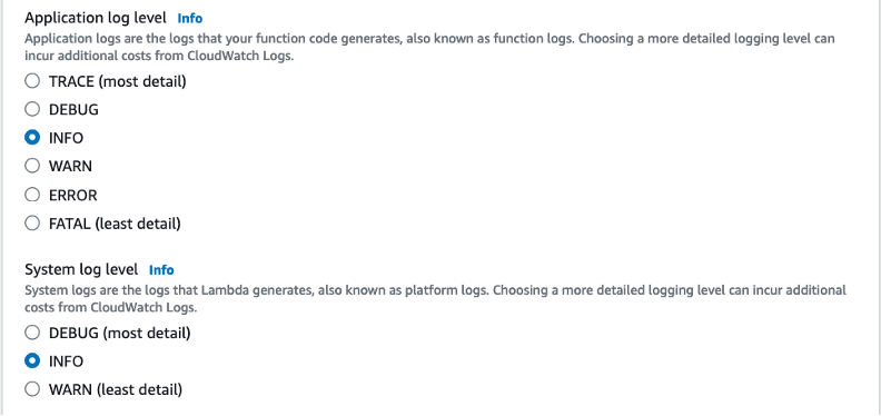介绍 AWS Lambda 函数的高级日志控制 计算博客